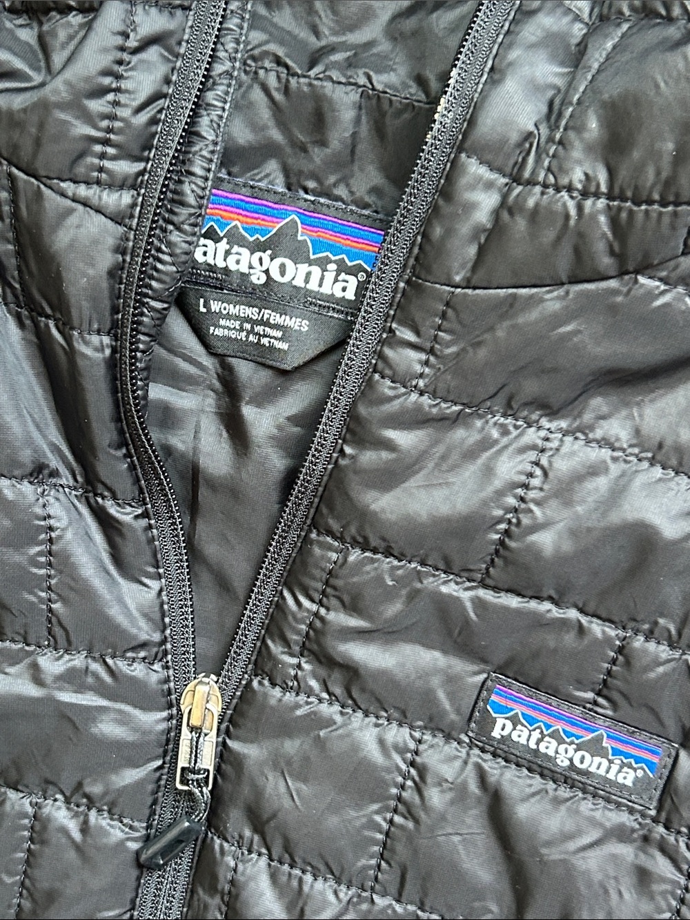 Patagonia Women's Nano Puff Hoody Jacket Black Size Large read description - Picture 2 of 5